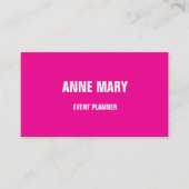 Kleurrijke Moderne Hete Roze Girly Helder Cool Tre Visitekaartje (Voorkant)