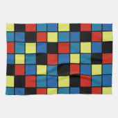 Kleurrijke Moderne Horizontale Tegels Patroon vers Theedoek (Horizontaal)