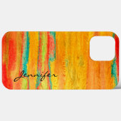 Kleurrijke moderne houten korrel #8 Case-Mate iPhone case (Achterkant (horizontaal))