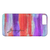 Kleurrijke moderne houten korrel #9 Case-Mate iPhone case (Achterkant (Horizontaal))