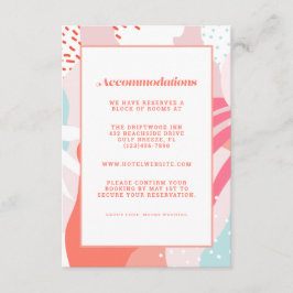 Kleurrijke Moderne Huwelijksaccommodatie Detail Ko Informatiekaartje