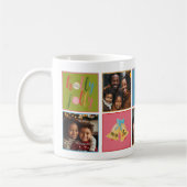 Kleurrijke Moderne Kerst Typografie Naam Foto Koffiemok (Links)