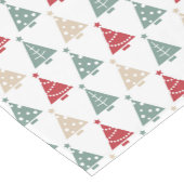 Kleurrijke moderne kerstbomen patroon korte tafelloper (Hoek)