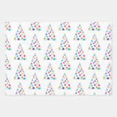 Kleurrijke moderne kerstboom inpakpapier vel (Voorkant)