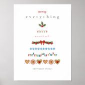 Kleurrijke moderne kerstboom poster (Voorkant)