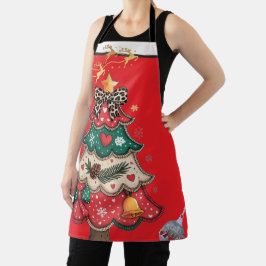 Kleurrijke Moderne Kerstboom Schort