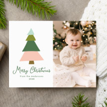 Kleurrijke moderne kerstboomfoto