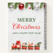 Kleurrijke Moderne Kerstdag 8.5"x 11"Spiraal Notitieboek (Achterkant)