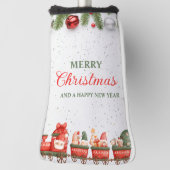Kleurrijke moderne kerstdag beste putter golfheadcover (Draai 90)