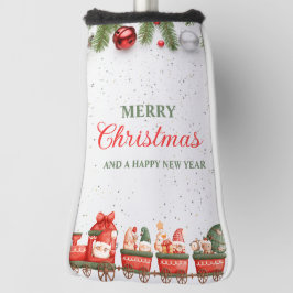 Kleurrijke moderne kerstdag beste putter golfheadcover