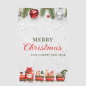 Kleurrijke Moderne Kerstdag Custom Best Golfhanddoek (Voorkant)