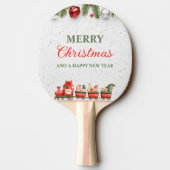 Kleurrijke Moderne Kerstdag Ping pong peddels Tafeltennisbatje (Achterkant)