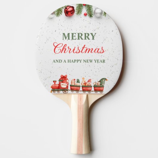 Kleurrijke Moderne Kerstdag Ping pong peddels Tafeltennisbatje (Achterkant)