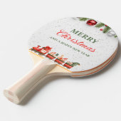 Kleurrijke Moderne Kerstdag Ping pong peddels Tafeltennisbatje (Voorkant Gekanteld)
