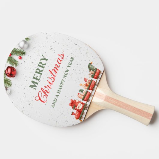 Kleurrijke Moderne Kerstdag Ping pong peddels Tafeltennisbatje (Zijkant)