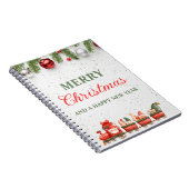 Kleurrijke moderne kerstdag spiraal foto notitieboek (Rechterzijde)