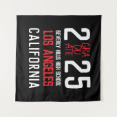 Kleurrijke moderne klas van 2025 diploma achtergro wandkleed (Voorkant (horizontaal))