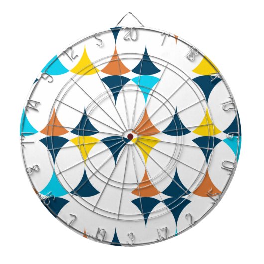 Kleurrijke, moderne, koele, trendmatige geometrisc dartbord (Voorkant)