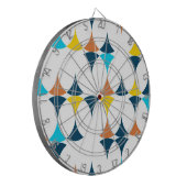Kleurrijke, moderne, koele, trendmatige geometrisc dartbord (Voorkant Links)