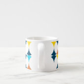 Kleurrijke, moderne, koele, trendmatige geometrisc espresso kop (Achterkant)