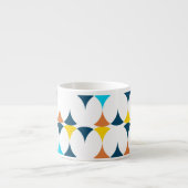 Kleurrijke, moderne, koele, trendmatige geometrisc espresso kop (Voorkant)