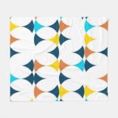 Kleurrijke, moderne, koele, trendmatige geometrisc fleece deken (Voorkant (Horizontaal))