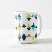 Kleurrijke, moderne, koele, trendmatige geometrisc koffiemok (Voorkant rechts)
