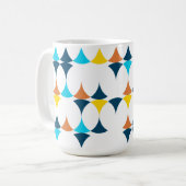 Kleurrijke, moderne, koele, trendmatige geometrisc koffiemok (Voorkant links)