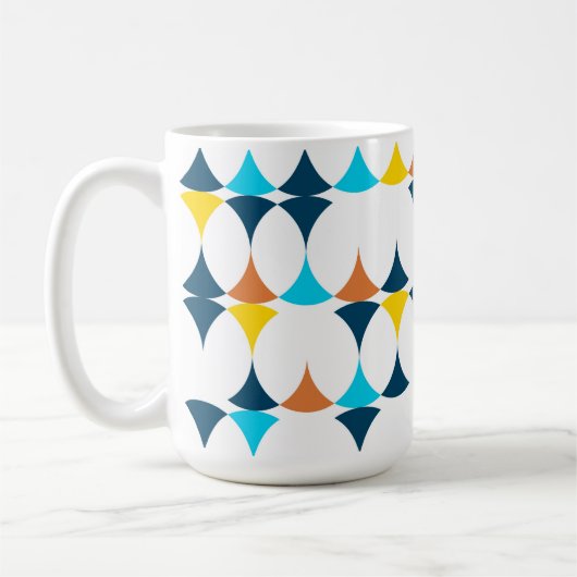 Kleurrijke, moderne, koele, trendmatige geometrisc koffiemok (Links)