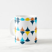 Kleurrijke, moderne, koele, trendmatige geometrisc koffiemok (Voorkant links)