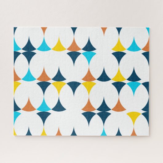 Kleurrijke, moderne, koele, trendmatige geometrisc legpuzzel (Horizontaal)