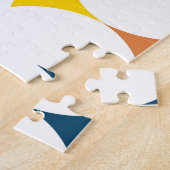 Kleurrijke, moderne, koele, trendmatige geometrisc legpuzzel (Zijkant)