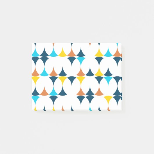 Kleurrijke, moderne, koele, trendmatige geometrisc post-it® notes (Voorkant)