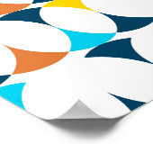 Kleurrijke, moderne, koele, trendmatige geometrisc poster (Hoek)