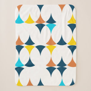 Kleurrijke, moderne, koele, trendmatige geometrisc sherpa deken