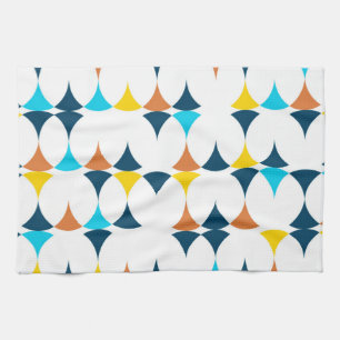 Kleurrijke, moderne, koele, trendmatige geometrisc theedoek