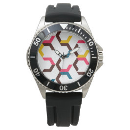 Kleurrijke, moderne, koele trendy chevron arrow vo horloge