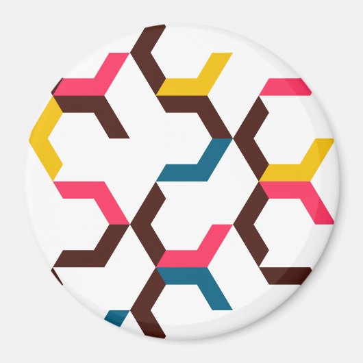 Kleurrijke, moderne, koele trendy chevron arrow vo magneet (Voorkant)