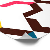 Kleurrijke, moderne, koele trendy chevron arrow vo poster (Hoek)