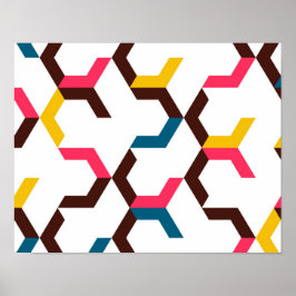 Kleurrijke, moderne, koele trendy chevron arrow vo poster