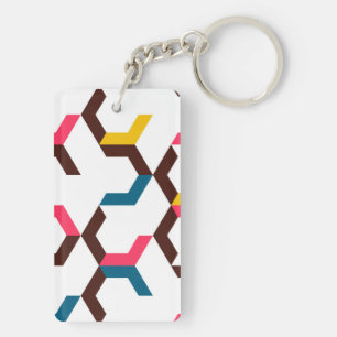 Kleurrijke, moderne, koele trendy chevron arrow vo sleutelhanger
