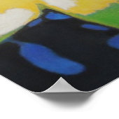 kleurrijke moderne kunstbloem - originele abstract poster (Hoek)