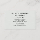 Kleurrijke moderne kunsttherapeut visitekaartje (Achterkant)
