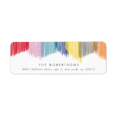 Kleurrijke, moderne labels voor retouradressen aan (Voorkant)