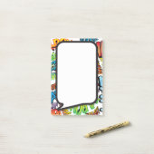 Kleurrijke Moderne Leuke Comic Book Speech Bubble Post-it® Notes (Op bureau)