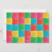 kleurrijke moderne LIEFDE VREUGDE een foto lijst Feestdagenkaart (Achterkant)