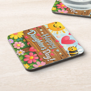 KLEURRIJKE MODERNE LIEFDESCADEAU VOOR DOCHTER BIER ONDERZETTER