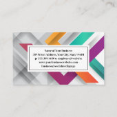Kleurrijke moderne lijnen | Creatief Abstract Visitekaartje (Achterkant)