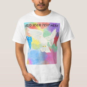 Kleurrijke Moderne Mannen Zomer Splash Trendy Echt T-shirt