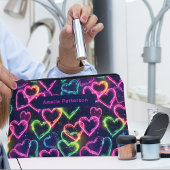 Kleurrijke Moderne Meisje Neon Liefde Hart Geperso Etui